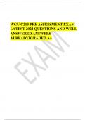 WGU C213 PRE ASSESSMENT EXAM LATEST 2024 QUESTIONS AND WELL ANSWERED ANSWERS ALREADYIGRADED A+ 