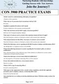 CON 3900 PRACTICE EXAMS Questions with Correct Answers