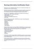 Nursing Informatics Certification Exam&period;Questions with answers 2024