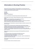 Informatics in Nursing Practice&period;Questions and answers rated 100&percnt;
