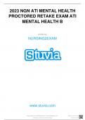 2023 NGN ATI MENTAL HEALTH PROCTORED RETAKE EXAM ATI MENTAL HEALTH B written by NURSING2EXAM www&period;stuvia&period;com