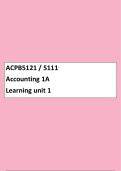 Accounting 1A (ACBP5121/5111)