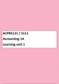 Accounting 1A &lpar;ACBP5121&sol;5111&rpar;
