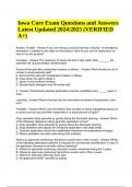 Iowa Core Exam Questions and Answers Latest Updated 2024/2025 | 100% SOLVED and Iowa Commercial Pesticide Applicator, Right of Way Exam Questions and Answers 2024/2025 | 100% Solved