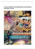 Test Bank ESSENCE OF ANTHROPOLOGY 4TH EDITION By HAVILAND A+ Guide 