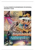 Test Bank ESSENCE OF ANTHROPOLOGY 4TH EDITION By HAVILAND A&plus; Guide 