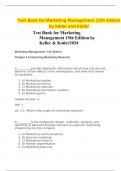 Test Bank for Marketing Management 15th Edition by Keller & Kotler2024