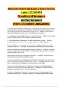 Maryville Pharm 615 Exam 2 Elle's Review Latest 2024&sol;2025 Questions & Answers Verified Answers &lpar;100&percnt; CORRECT ANSWERS&rpar;