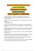 Maryville NURS 615 Pharm Exam 2 Latest 2024&sol;2025 Questions & Answers Verified Answers &lpar;100&percnt; CORRECT ANSWERS&rpar;