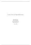 Lecture Notes for Digital Electronics