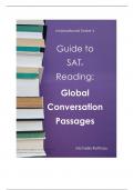 International Tester’s Guide to SAT ENGLISH Reading: Global Conversation Passages