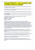 Portage NURS 251 - Test 3 graded A with complete solutions updated