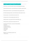 ACE Health Coach Certification Questions and answers latest update 