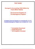 Test Bank for Horngren's Accounting, Financial Chapters & Managerial Chapters, 14th Edition Miller-Nobles (All Chapters included)