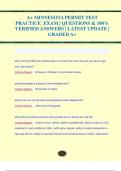 A&plus; MINNESOTA PERMIT TEST  PRACTICE EXAM &vert; QUESTIONS & 100&percnt;  VERIFIED ANSWERS &vert; LATEST UPDATE &vert;  GRADED A&plus;