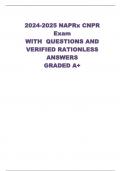 2024-2025 NAPRx CNPR  Exam  WITH QUESTIONS AND  VERIFIED RATIONLESS  ANSWERS   GRADED A+