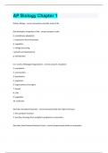 AP Biology Chapter 1 Questions and answers latest update