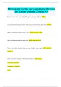 Minnesota Dental Jurisprudence Review  Set Latest Update Graded A&plus;