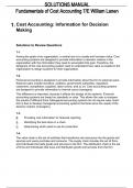 Solutions Manual For Fundamentals of Cost Accounting&comma; 7th Edition by William Lanen&period; isbn&period; 9781264100842&period; Full Chapters&period;