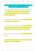 Minnesota Dental Jurisprudence Exam &ndash;  2024 with Certified Solutions