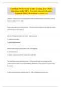 Certified Professional Coder Coding Test 2024 &vert; Questions with 100&percnt; Correct Answers &vert; Latest Updated 2024 &vert; Download to score A&plus;