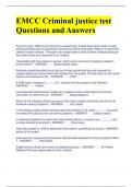 EMCC Criminal justice test Questions and Answers