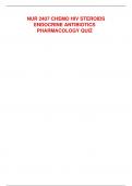NUR 2407 CHEMO HIV STERIODS ENDOCRINE ANTIBIOTICS PHARMACOLOGY 