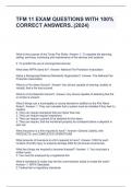 TFM 11 EXAM QUESTIONS WITH 100&percnt; CORRECT ANSWERS&period;&period;&lpar;2024&rpar;&period;