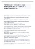TEAS EXAM - VERSION 7 2024 QUESTIONS WITH CORRECTLY SOLVED ANSWERS&period;