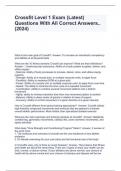 Crossfit Level 1 Exam &lpar;Latest&rpar; Questions With All Correct Answers&period;&period;&lpar;2024&rpar;&period;