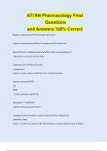 ATI RN Pharmacology Final Questions and Answers 100% Correct