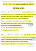 WGU C790 Nursing Informatics Exam 2024 STUDY BUNDLE &lpar;COMPLETE PACKAGE&rpar;&lpar;Verified Answers&rpar;