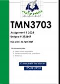 TMN3703 Assignment 1 &lpar;QUALITY ANSWERS&rpar; 2024