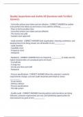 Quality Inspections and Audits 28 Questions with Verified Answers&comma;100&percnt; CORRECT