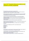 A package deal for Iowa 3OT Pesticide Manual questions and answers correctly explained&period;