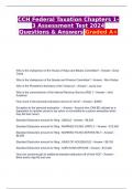 CCH Federal Taxation Chapters 1-3 Assessment Test 2024 Questions & Answers Graded A&plus;