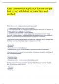 Iowa commercial applicator license sample test &lpar;core&rpar; with latest  updated test well verified&period;