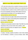 CCC MICCC CAC PRE AND POST TEST Latest 20242025 Solved 100&percnt; Correct