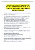 ATI MATERNAL NEWBORN RETAKE VERSION B ALL QUESTIONS AND CORRECT DETAILED ANSWERS WITH A RATIONALE 2023-2024 UPDATE ALREADY A GRADED BRAND NEW&excl;&excl;