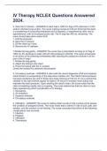 IV Therapy NCLEX Questions Answered 2024&period;