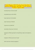 Dental Hygiene OSCE Practice Exam Questions & Answers &vert; 62 Questions with 100&percnt; Correct Answers &vert; Verified &vert; Updated 2024