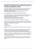 NCLEX Fundamentals&colon; Skills&sol;Procedures Practice Questions 2024&period;
