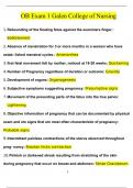 OB Exam 1 Galen College of Nursing Questions and Answers &lpar;2024 &sol; 2025&rpar; &lpar;Verified Answers&rpar;