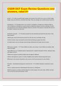 CGDR DCF Exam Review Questions and  answers&comma; rated A&plus;&vert; LATEST UPDATE &vert; EXAM PREDICTION QUESTIONS &vert; 
