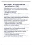 Mental Health Medications NCLEX Practice Questions 2024&period;