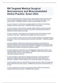 RN Targeted Medical Surgical Neurosensory and Musculoskeletal Online Practice  Exam 2024&period;