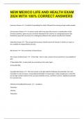 NEW MEXICO LIFE AND HEALTH EXAM 2024 WITH 100&percnt; CORRECT ANSWERS
