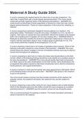 Maternal A Study Guide 2024&period; 