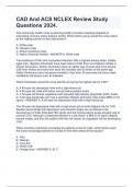 CAD And ACS NCLEX Review Study Questions 2024&period;  