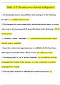 State of Colorado sales license test&lpar;pearls &rpar; Questions and Answers &lpar;2024 &sol; 2025&rpar; &lpar;Verified Answers&rpar;
